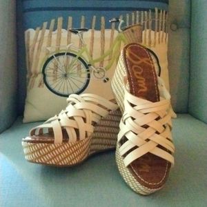 Sam Edelman spadrille wedge leather upper sandals